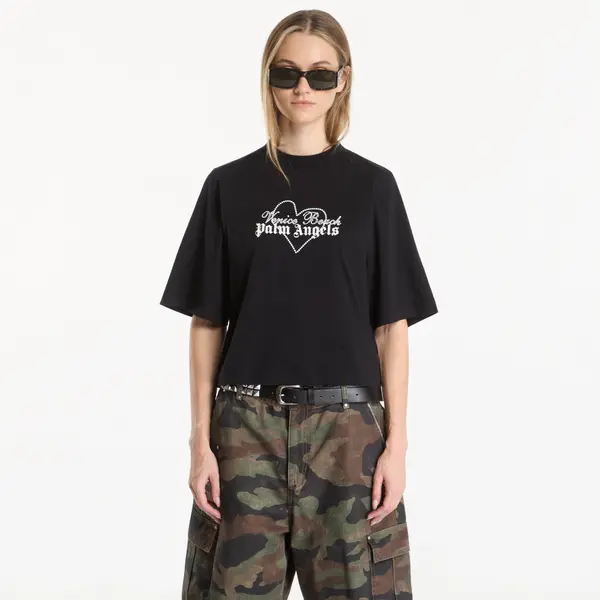 Palm Angels Majica Palm Angels Venice Love Boxy Tee Black/ Off White L