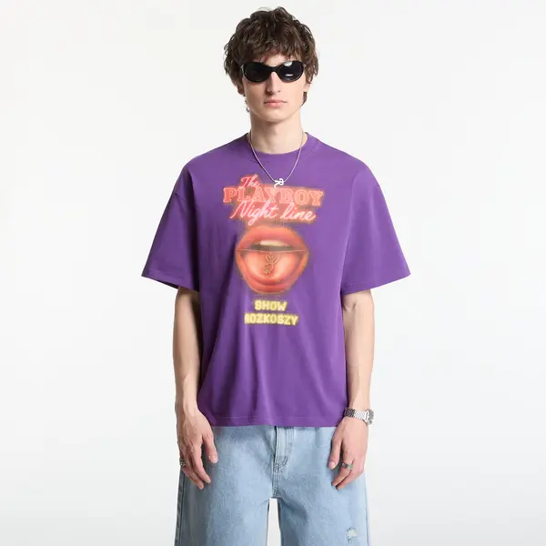 FTSHP Majica Playboy x FTSHP T-Shirt Night Line UNISEX Purple XS