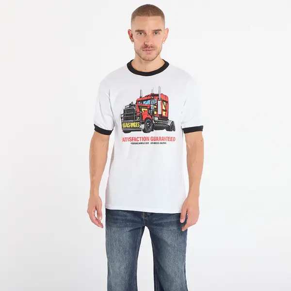 PLEASURES Majica PLEASURES Big Load Ringer T-Shirt White S