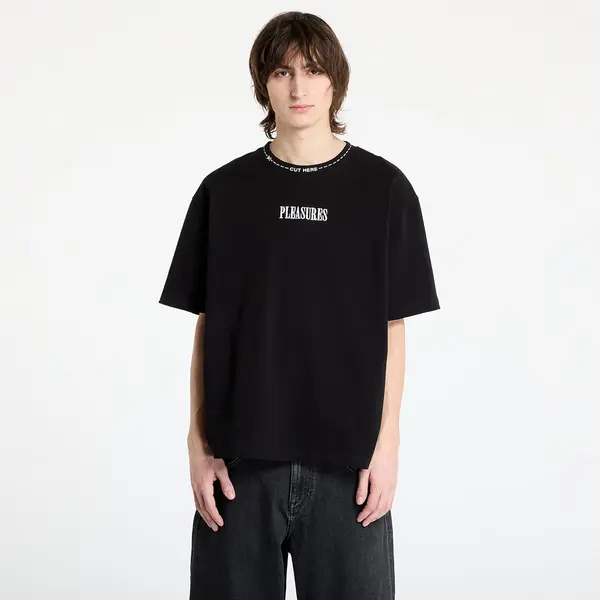 PLEASURES Majica PLEASURES Cut Here Heavyweight T-Shirt Black S