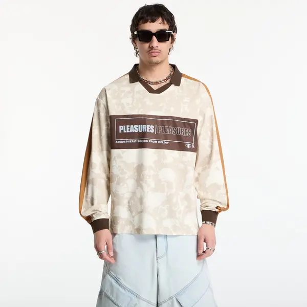 PLEASURES Majica PLEASURES Despair Long Sleeve Jersey Ecru XXL