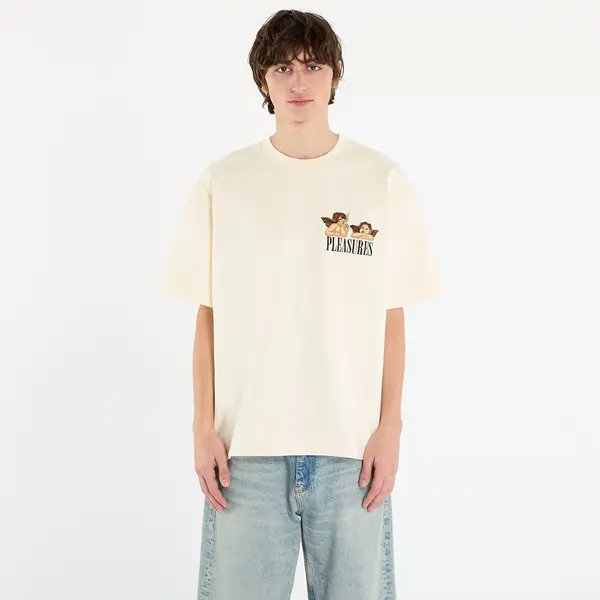 PLEASURES Majica PLEASURES Dynamic Short Sleeve Crewneck Ecru XL