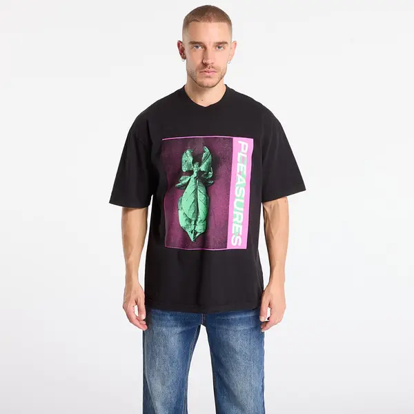 PLEASURES Majica PLEASURES Leaf T-Shirt Black L