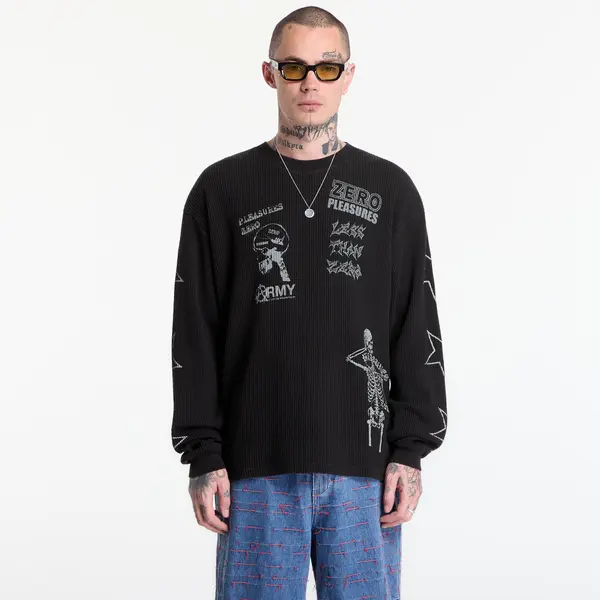 PLEASURES Majica PLEASURES Misled Thermal Long Sleeve Black S