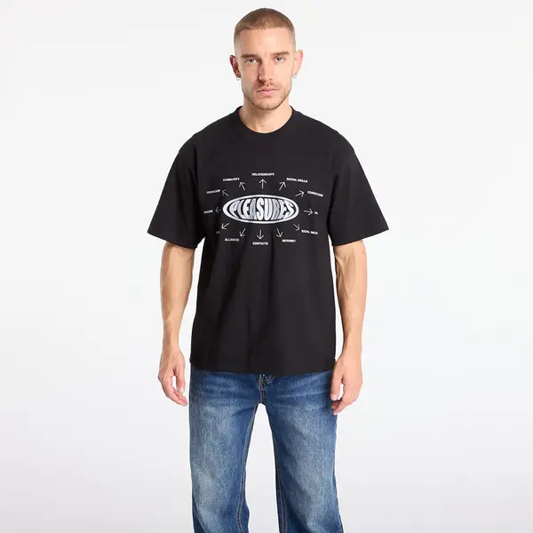 PLEASURES Majica PLEASURES Overview Logo T-Shirt Black S