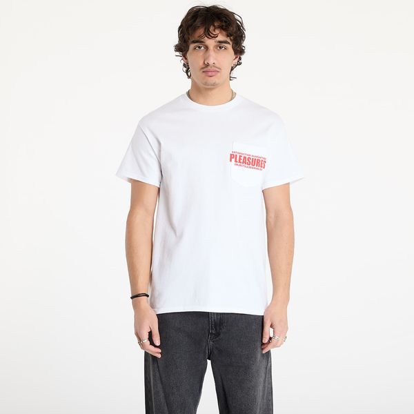 PLEASURES Majica PLEASURES Staff Pocket T-Shirt White M