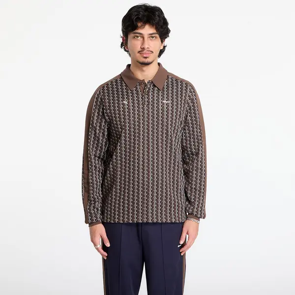 Puma Majica Puma x JJJJOUND T7 Longsleeve Polo Chocolate XXL