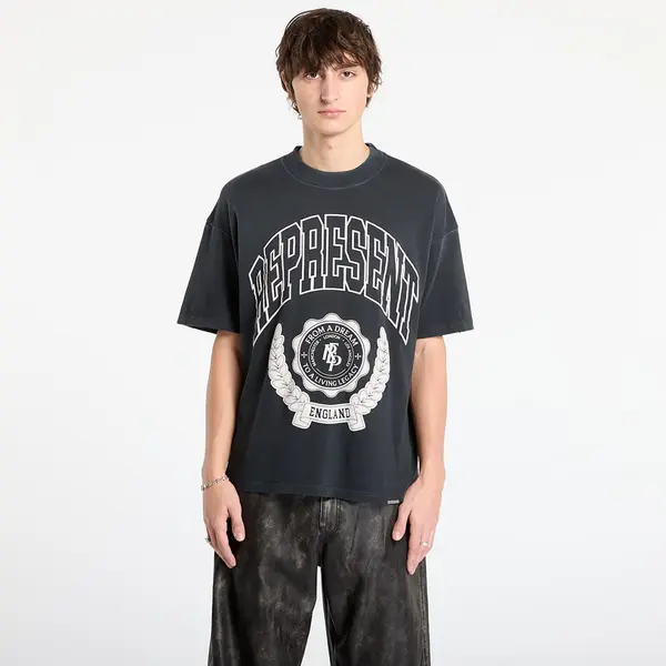 REPRESENT Majica REPRESENT Legacy Crest T-Shirt Stained Black L
