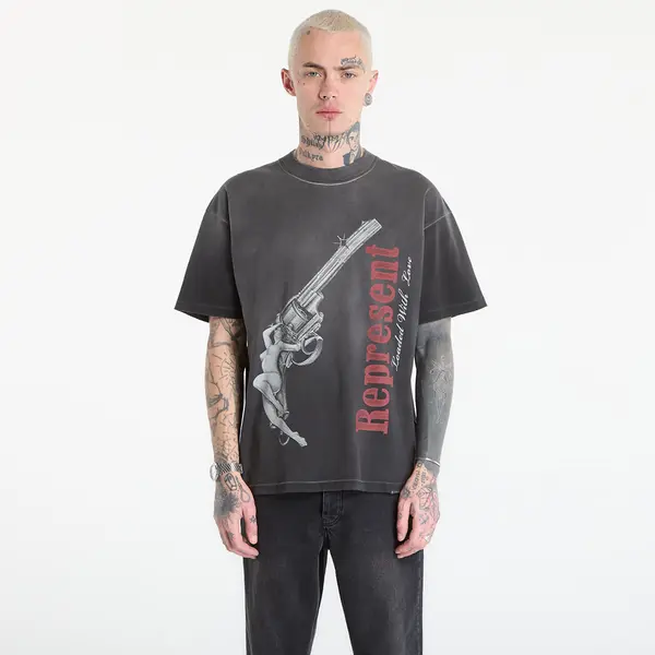 REPRESENT Majica REPRESENT Loaded With Love T-Shirt UNISEX Stained Black XS
