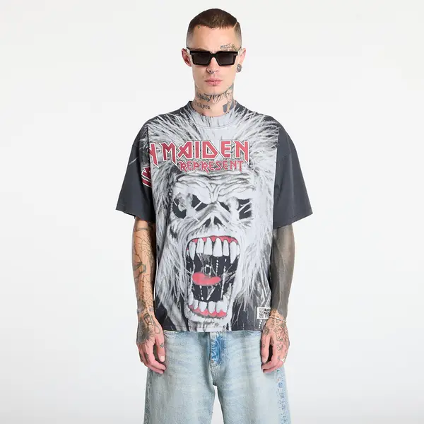 REPRESENT Majica REPRESENT x Iron Maiden British Metal T-Shirt Stained Black L