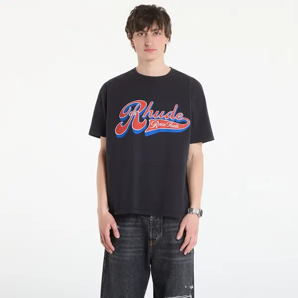 Rhude Majica Rhude Pit Stop Tee Vintage Black/ Red/ Blue XL