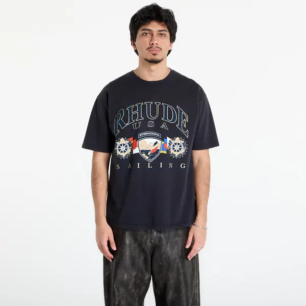 Rhude Majica Rhude Usa Sailing Icon Tee Vintage Black/ White S