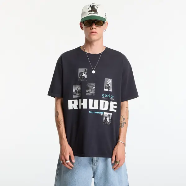Rhude Majica Rhude Winter 91 Rallye Tee Vintage Black/ White/ Blue S