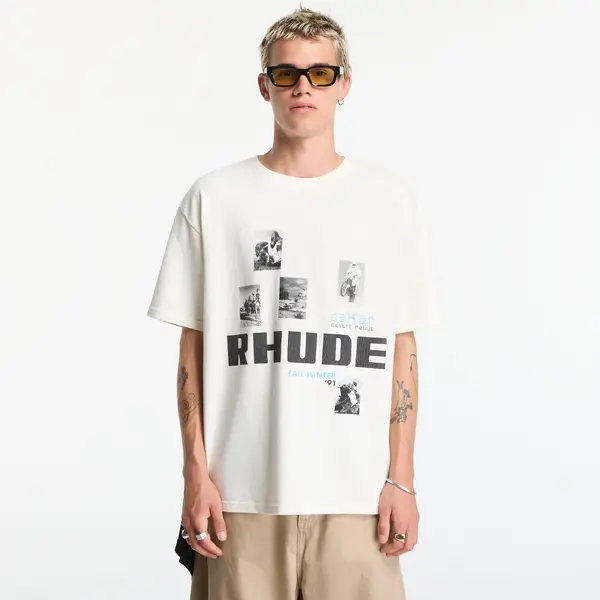 Rhude Majica Rhude Winter 91 Rallye Tee Vintage White/ Black/ Blue XXL