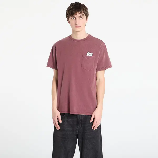 RIPNDIP Majica RIPNDIP Lord Nermal Pocket Tee Burgundy Vintage Wash XXL