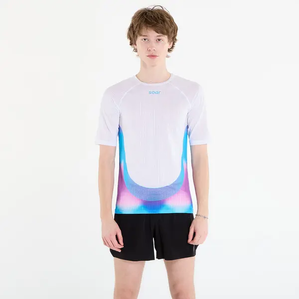 SOAR Running Majica SOAR Race Tee White/ Magenta Blue S