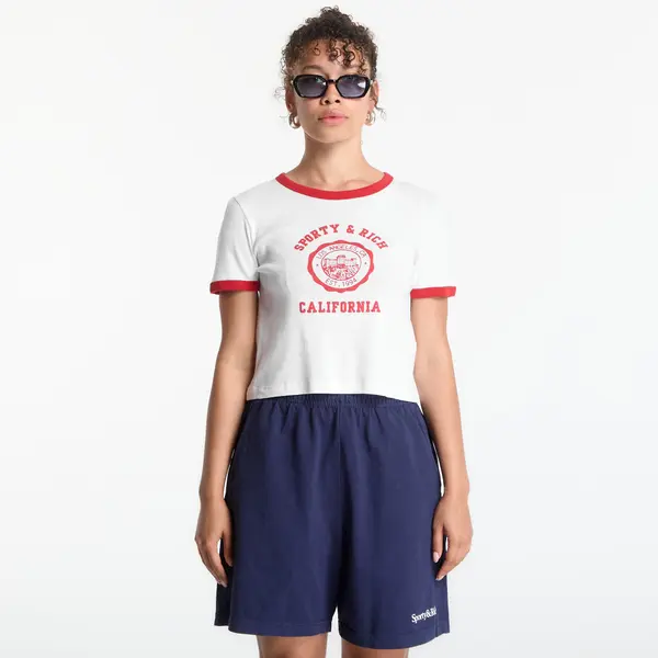 Sporty & Rich Majica Sporty & Rich California Emblem Soft Ringer Tee White/ Ruby L
