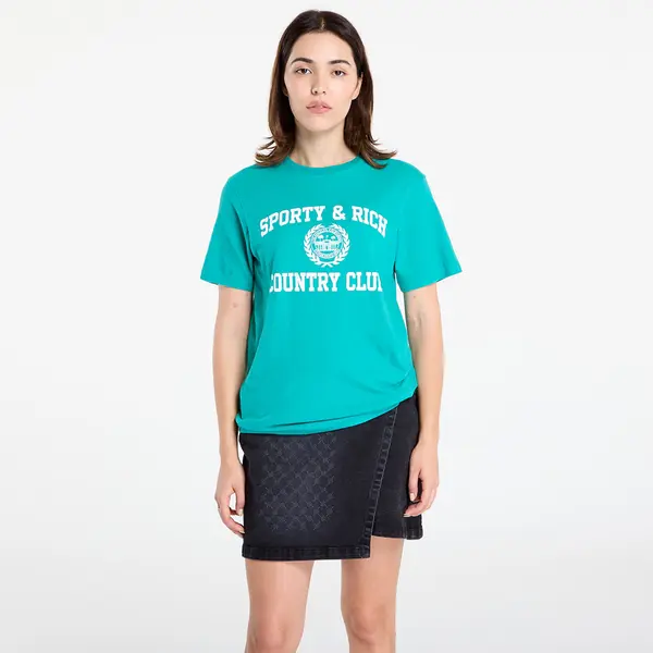 Sporty & Rich Majica Sporty & Rich Varsity Crest Soft T-Shirt UNISEX Spring Green XL