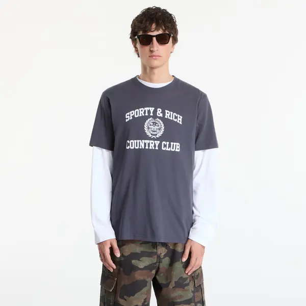 Sporty & Rich Majica Sporty & Rich Varsity Crest Tshirt UNISEX Carbon S