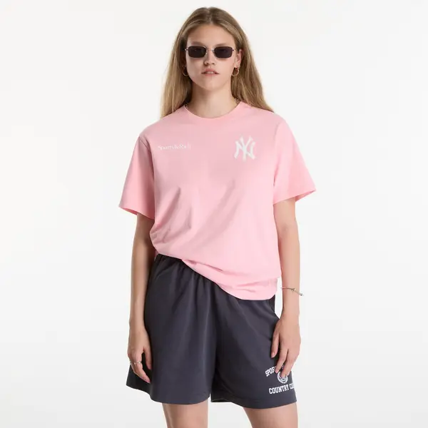 Sporty & Rich Majica Sporty & Rich Yankees Arch Tshirt UNISEX Candy/ White XL