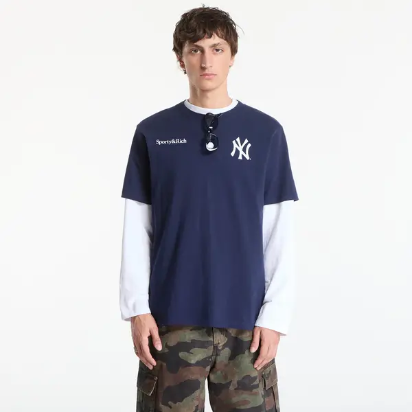 Sporty & Rich Majica Sporty & Rich Yankees Arch Tshirt UNISEX Dark Navy/ White XS