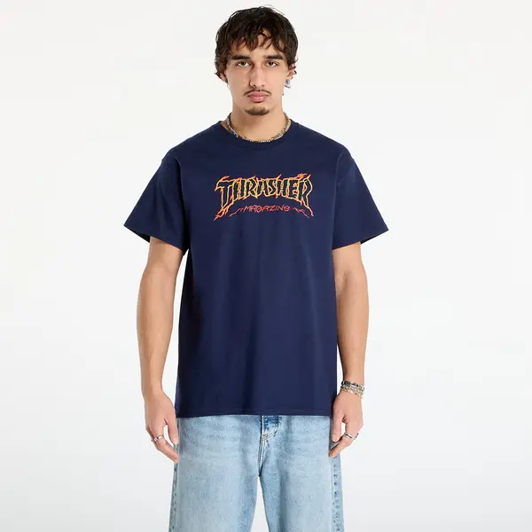 Thrasher Majica Thrasher Cracked by Exteenager T-Shirt Navy M