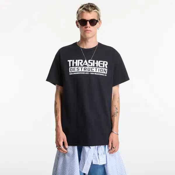 Thrasher Majica Thrasher Destruction T-Shirt Black XXL