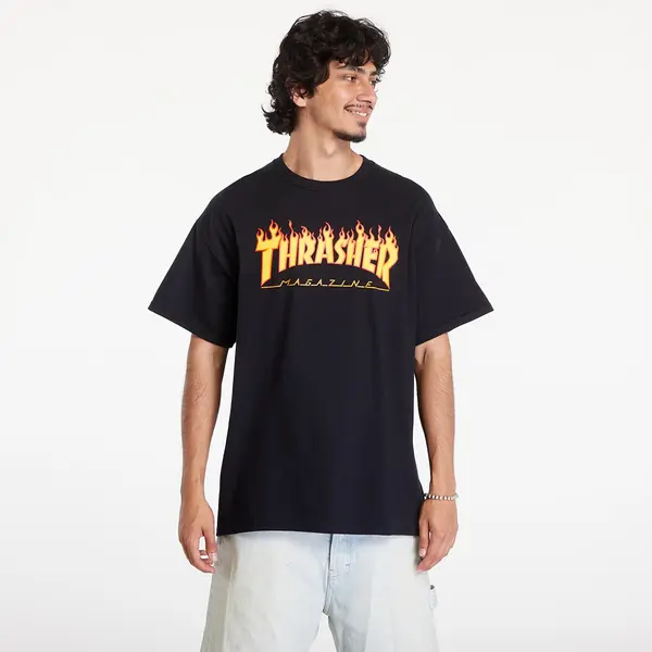 Thrasher Majica Thrasher Flame Logo T-Shirt Black S