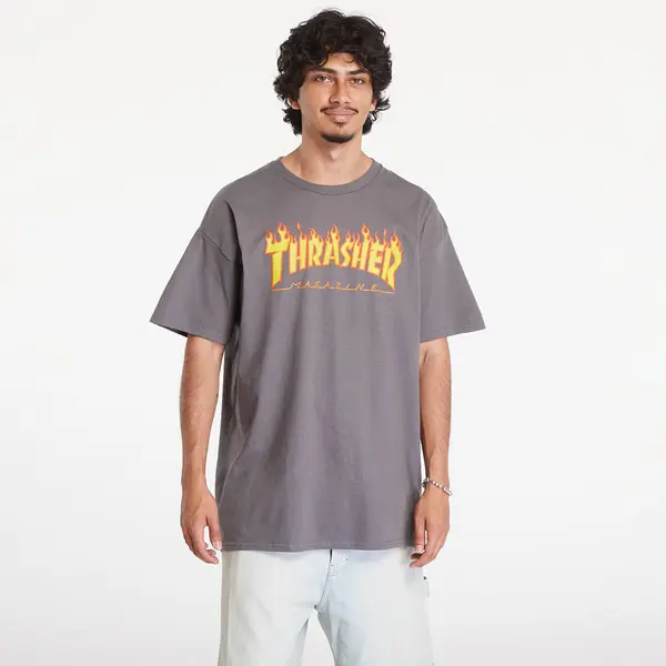 Thrasher Majica Thrasher Flame Logo T-Shirt Charcoal Gray XL
