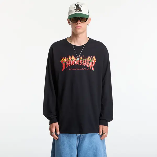 Thrasher Majica Thrasher Fuego Longsleeve Black L