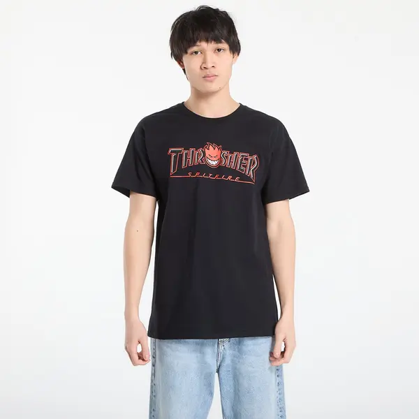 Thrasher Majica Thrasher x Spitfire Big Head Outline T-Shirt Black M