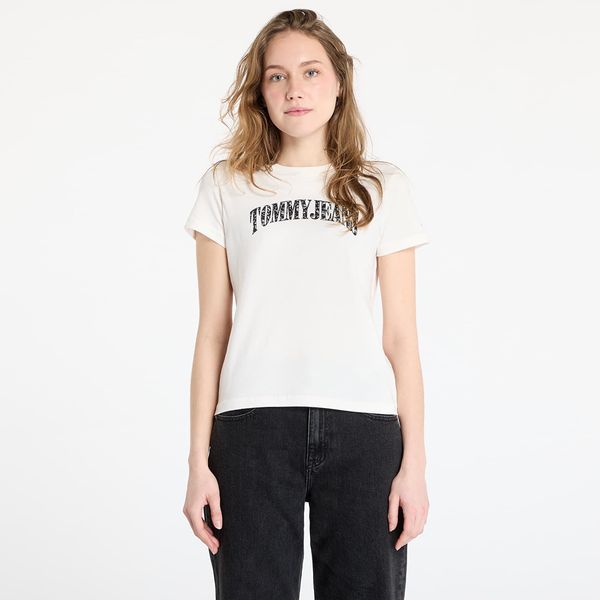 Tommy Hilfiger Majica Tommy Jeans Regular Floral Varsity Tee White S