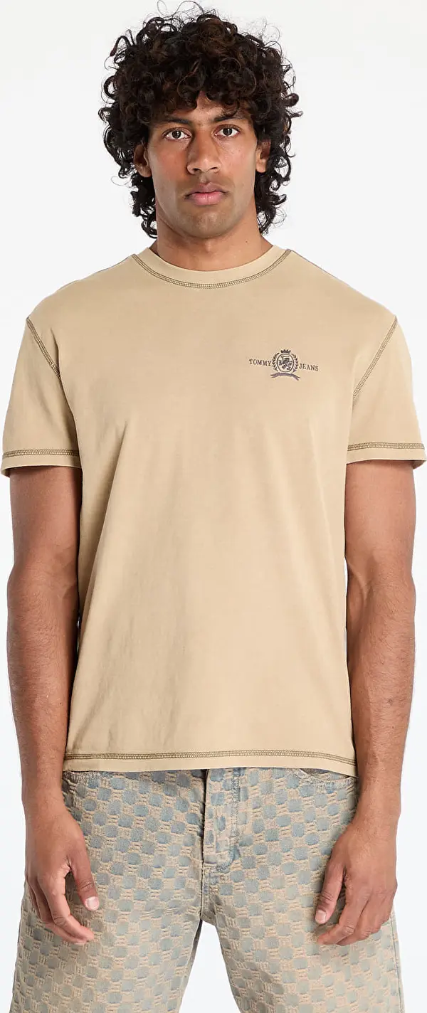 Tommy Hilfiger Majica Tommy Jeans Regular Small Tonal Tee Beige M