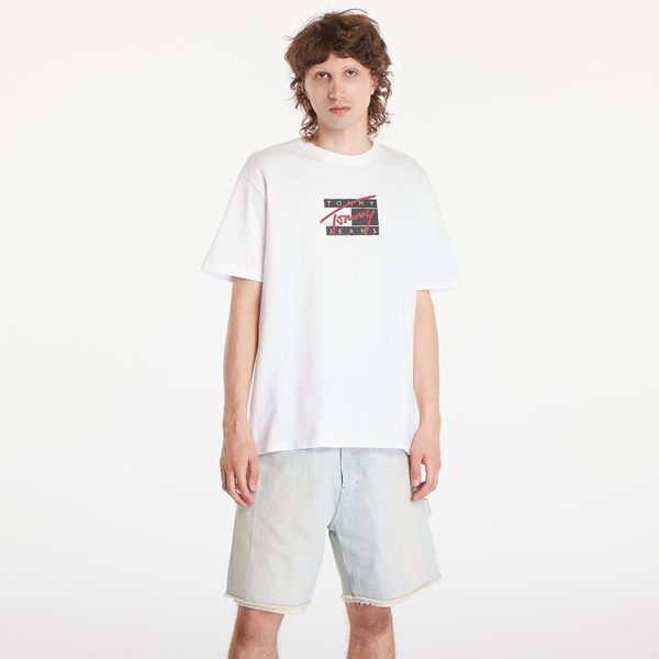 Tommy Hilfiger Majica Tommy Jeans Regular Street Flag Tee White S