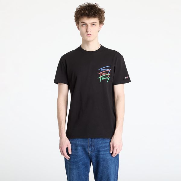 Tommy Hilfiger Majica Tommy Jeans Regular Twisted Sign Tee Black M