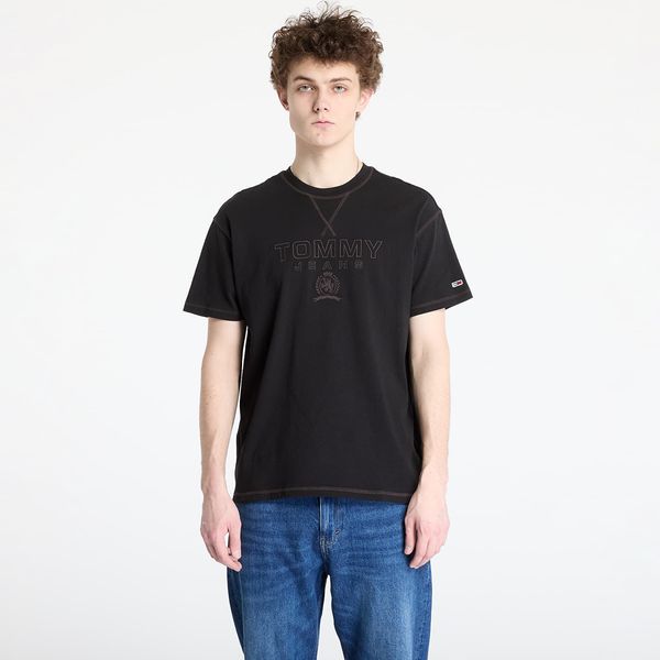 Tommy Hilfiger Majica Tommy Jeans Relaxed Tonal Crest Tee Black S