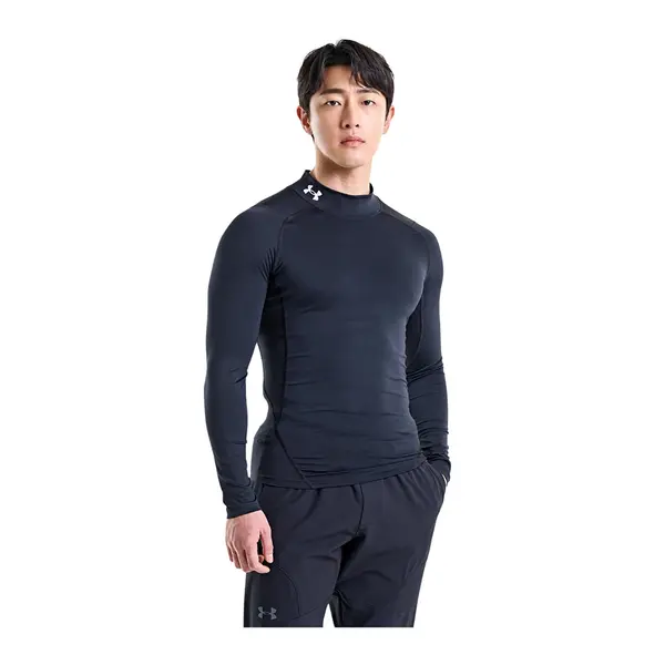 Under Armour Majica Under Armour Hg Armour Comp Mock LS Black/ White S