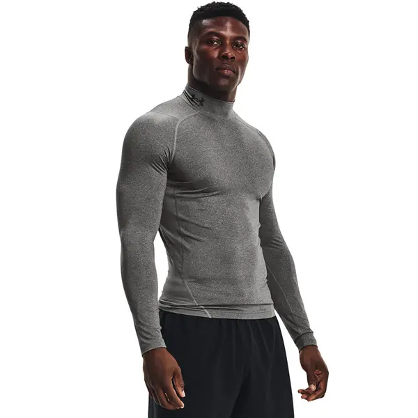 Under Armour Majica Under Armour Hg Armour Comp Mock LS Carbon Heather/ Black XS