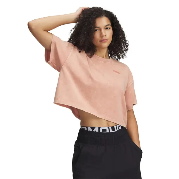 Under Armour Majica Under Armour HWT WASH SS Tee Canyon Pink/ Canyon Pink M