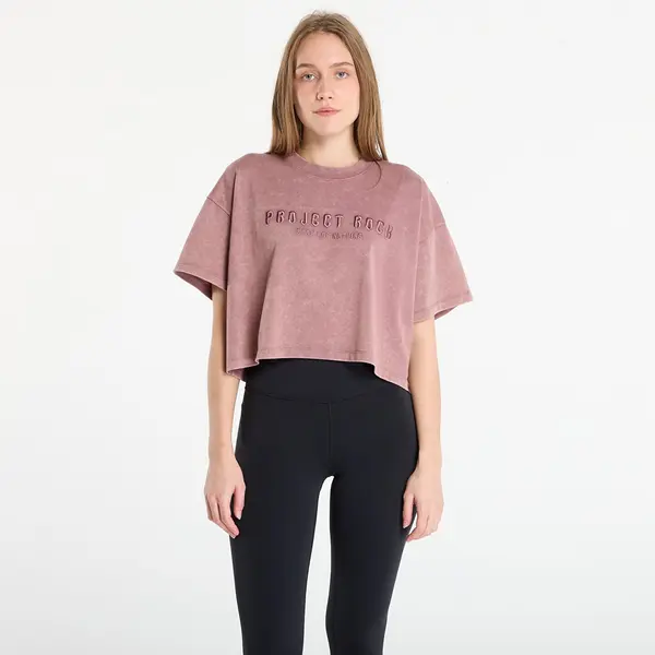 Under Armour Majica Under Armour Project Rock Statement Graphic SS Tee Maroon Mist M