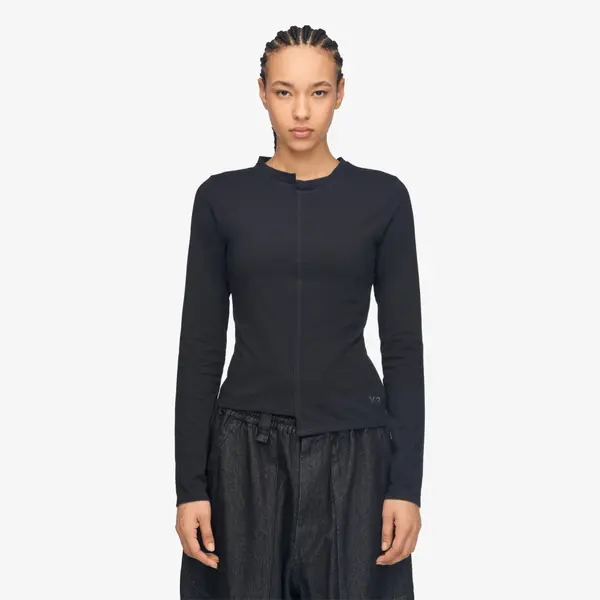Y-3 Majica Y-3 Fitted Long Sleeve Tee Black S