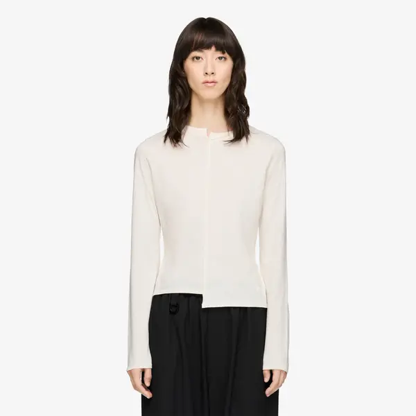Y-3 Majica Y-3 Fitted Long Sleeve Tee Chalk White M