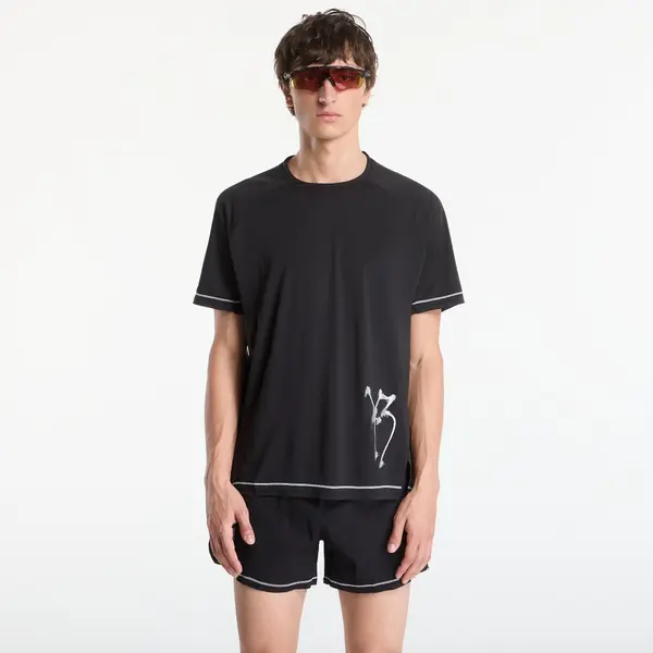 Y-3 Majica Y-3 Graphic Running Short Sleeve Tee Black L