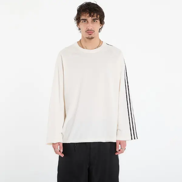 Y-3 Majica Y-3 Raw Edge 3 Stripes Long Sleeve Long-Sleeve Top Chalk White L