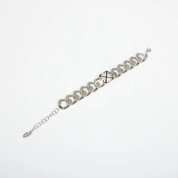 Off-White Narukvica Off-White Bangle Bracelet Silver/ Black Universal