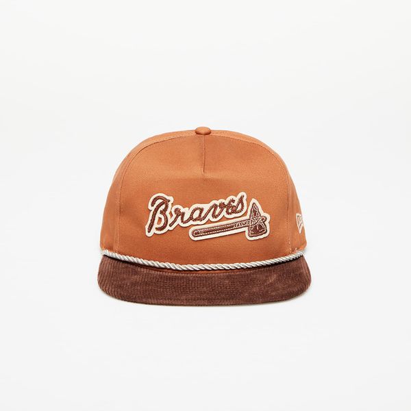 New Era New Era Atlanta Braves Cord Golfer Snapback Cap Brown