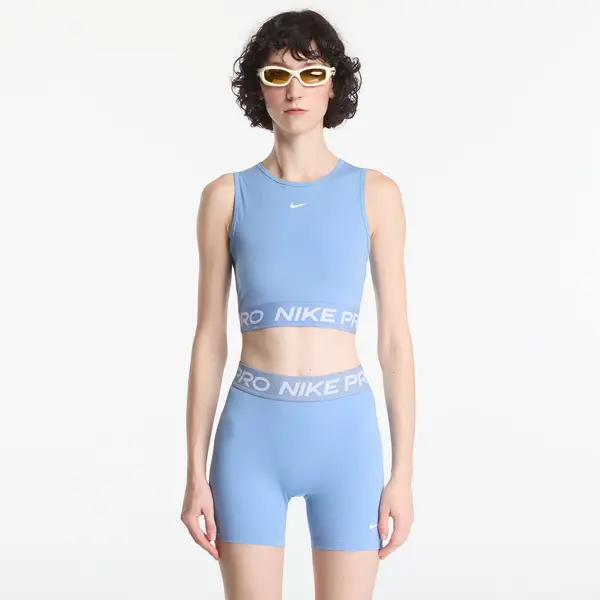 Nike Nike Pro Women's Dri-FIT Cropped Tank Top Work Blue/ White XS