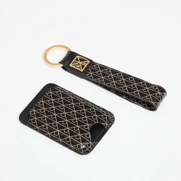 Calvin Klein Novčanik Calvin Klein Emblem Aop Key Fob + Cardholder Black Universal