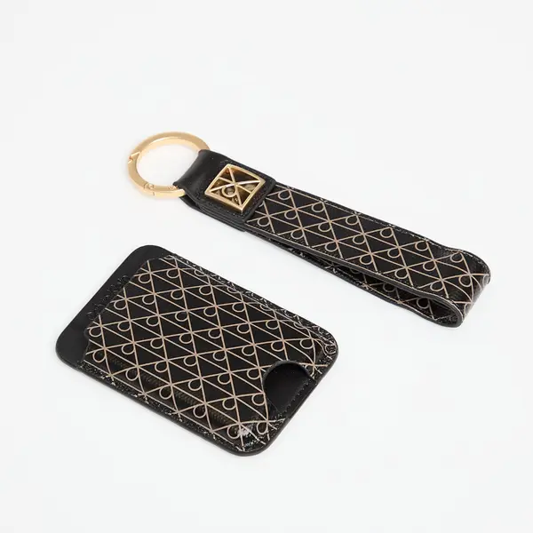 Calvin Klein Novčanik Calvin Klein Emblem Aop Key Fob + Cardholder Black Universal