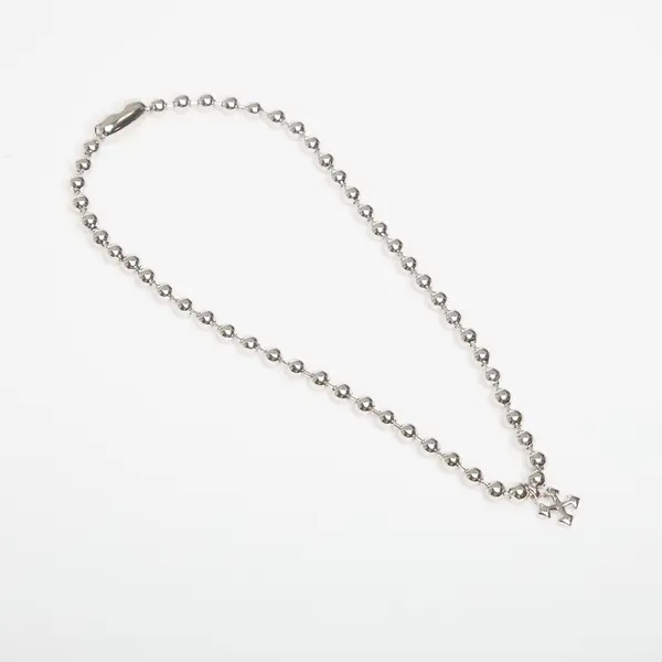 Off-White Ogrlica Off-White Arrow Ballchain Necklace Silver/ Silver Universal